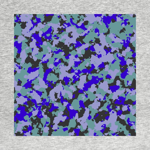 Camouflage Blue Turquoise by Tshirtstory